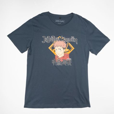 Polera Hombre  Jujutsu Kaisen  Logo Azul Marino-0