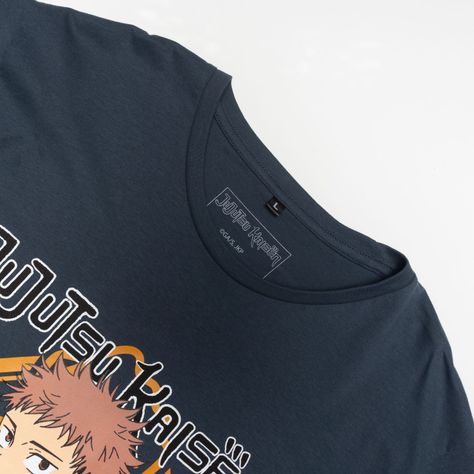 Polera Hombre  Jujutsu Kaisen  Logo Azul Marino-1