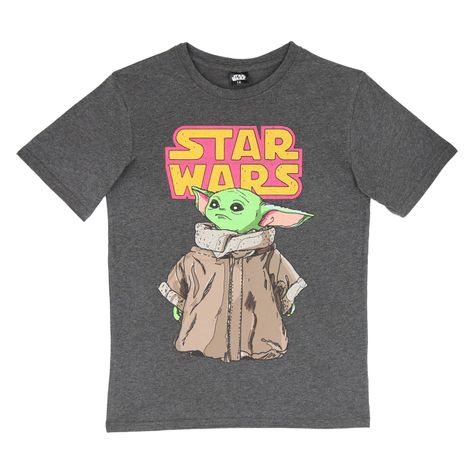 Polera Niño Baby Yoda Gris Star Wars-0