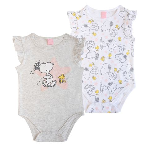 Pack Body Bebe Runing Gris Snoopy-0