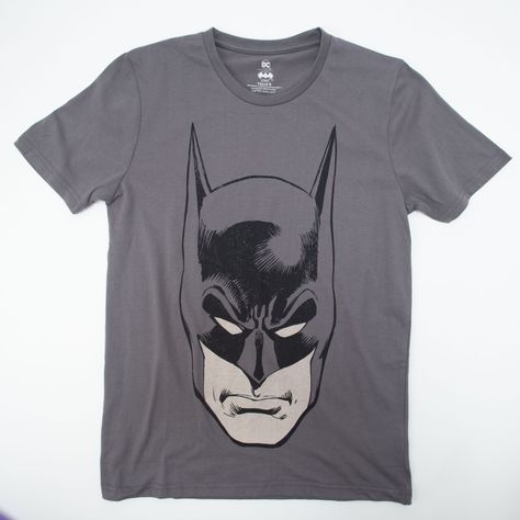 Polera Hombre Batman Serious Face Gris DC Comics-0