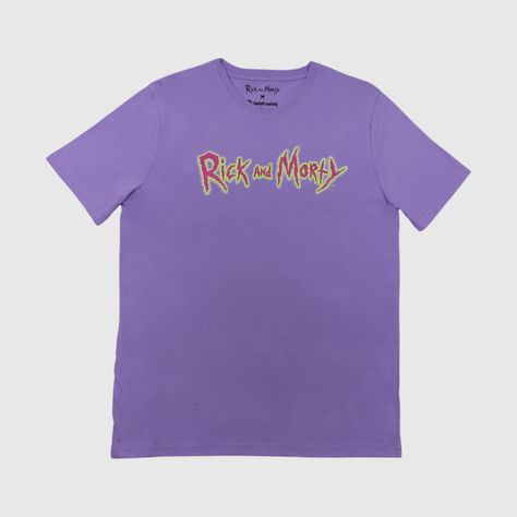 Polera Hombre Soft Morado Rick and Morty-0