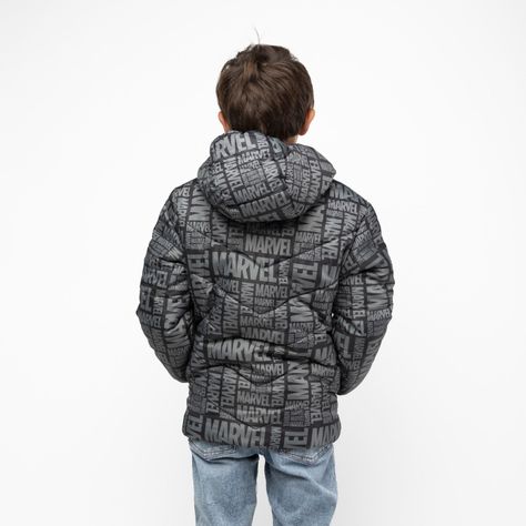 Parka Niño Spiderman Negro Marvel-1