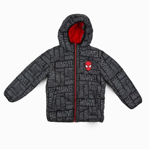 Parka Niño Spiderman Negro Marvel-3
