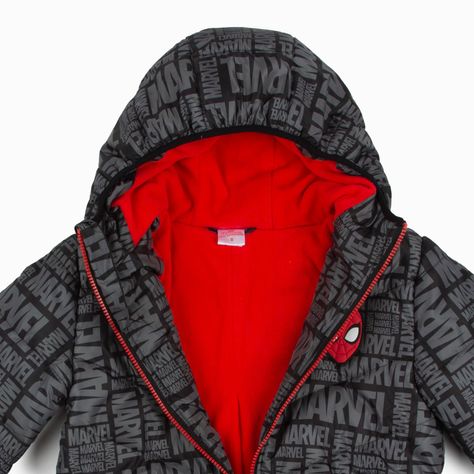 Parka Niño Spiderman Negro Marvel-5