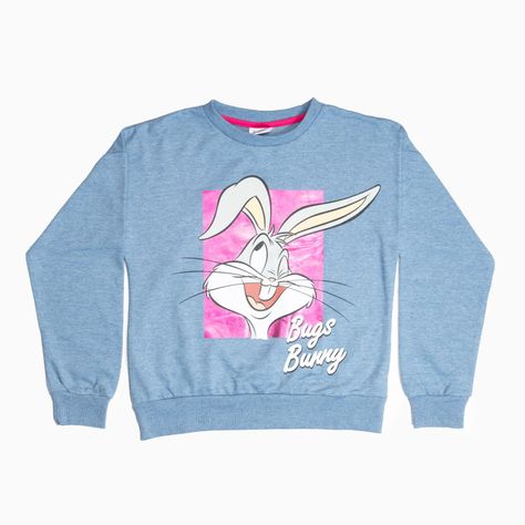 Poleron Niña What´s up Azul Looney Tunes-2