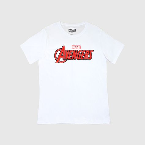 Polera Hombre Avengers Logo Blanco Marvel-0