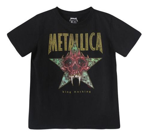 Polera Mujer Star Negro Metallica-0