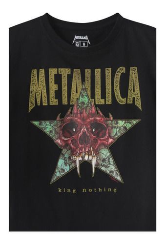 Polera Mujer Star Negro Metallica-2