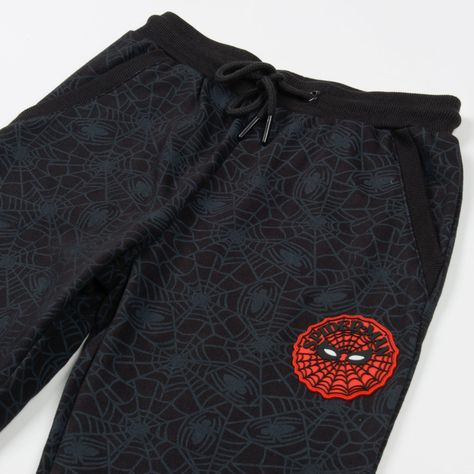 Pantalon de Buzo Niño Logo Spiderman Negro Marvel-2