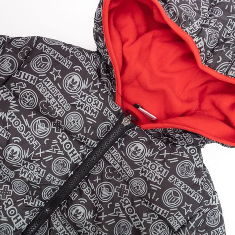 Parka Niño Iconos Gris Marvel-2