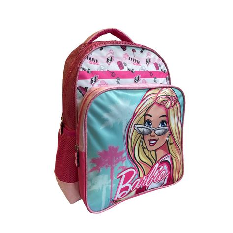 Mochila Escolar Niña Lentejuelas Rosado Barbie-1