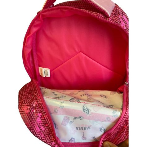 Mochila Escolar Niña Lentejuelas Rosado Barbie-5
