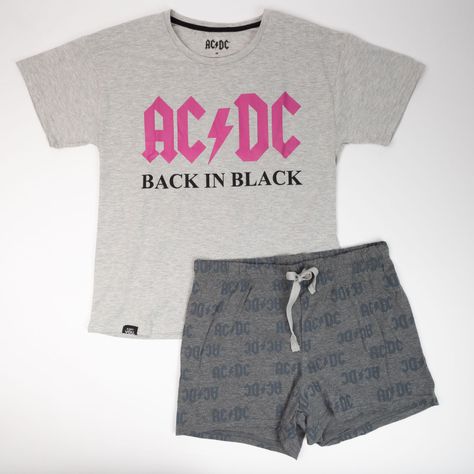 Pijama Mujer Print Gris AC/DC-2