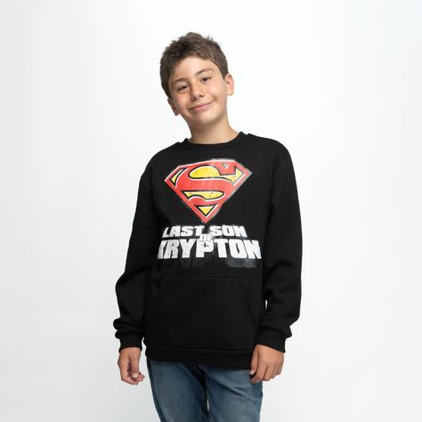 Poleron Niño Superman Last Son Negro I Dc Comics-0