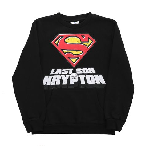 Poleron Niño Superman Last Son Negro I Dc Comics-2