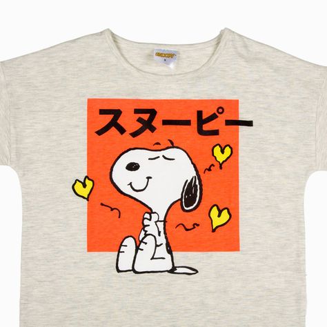 Polera Niña Tres Corazones Gris Snoopy-4