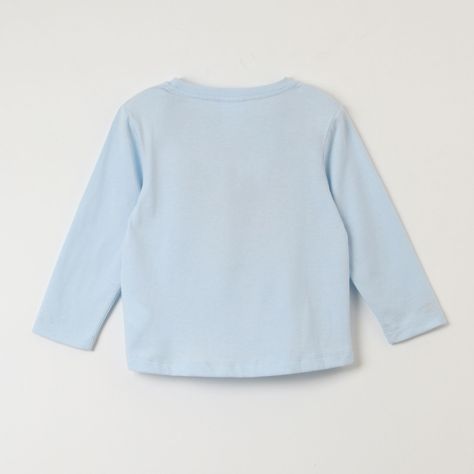 Polera Manga Larga Niña Reversible Celeste Bluey-4