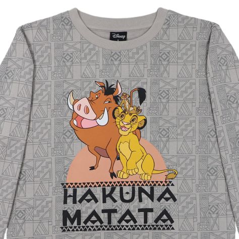 Poleron Mujer Rey León Hakuna Gris Disney-2