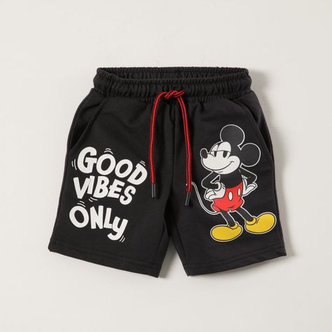 Short Niño Good Vibes Mickey Negro Disney-0