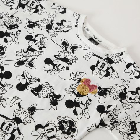 Polera Manga Larga Niña Minnie Monochromatic Blanco Disney-1