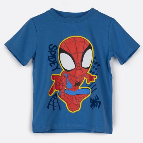 Polera Manga Corta Niño Spidey Azul Marvel-0