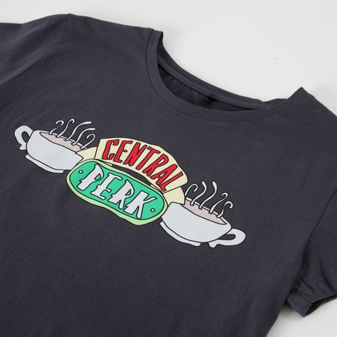 Polera Manga Corta Mujer Central Perk Negro Friends-1