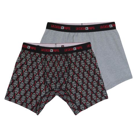 Boxer Hombre La Casa de Papel Iconos Gris Netflix-0