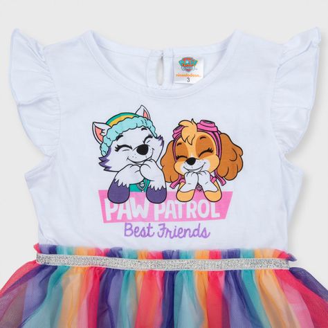 Vestido Niña Arcoiris Blanco Paw Patrol-2