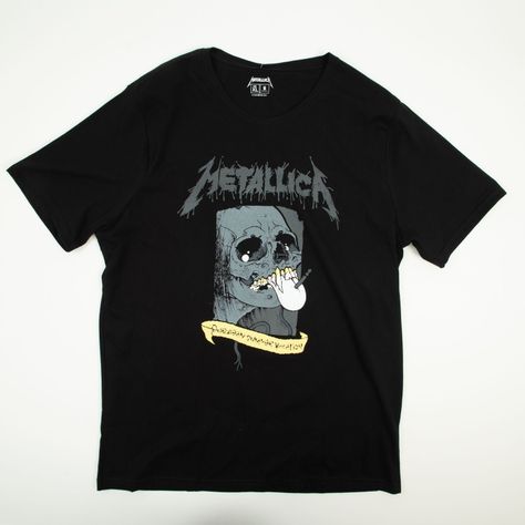 Polera Hombre  Metallica Lengua Negro-0