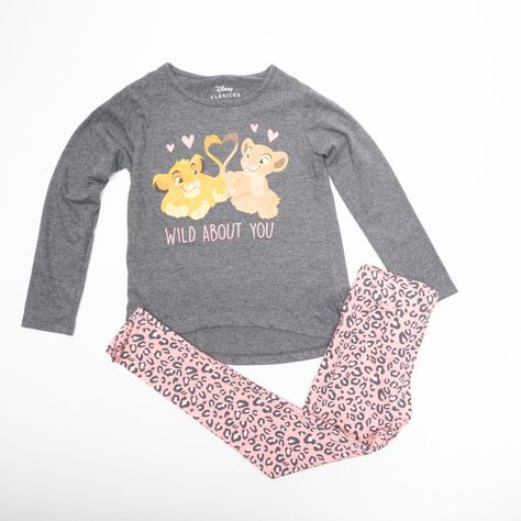 Conjunto Niña Rey León Wild about Gris Disney-2