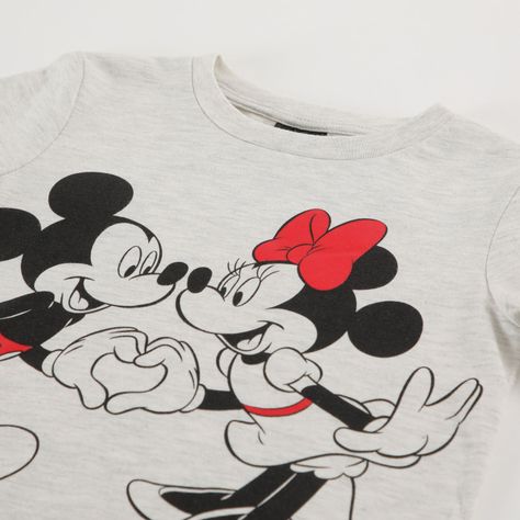 Polera Manga Larga Niña Minnie Corazòn Gris Disney-1