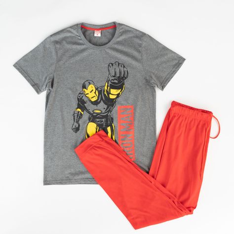 Pijama Hombre Iron Man Fist Gris Marvel-0