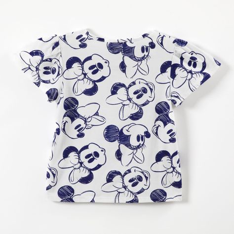 Polera Manga Corta Niña Caras Minnie Blanco Disney-1
