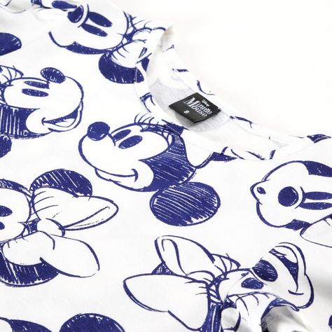 Polera Manga Corta Niña Caras Minnie Blanco Disney-2
