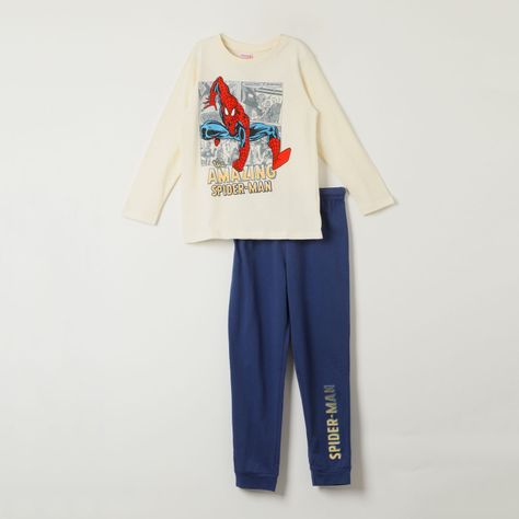 Conjunto Pijama Niño Spiderman Viñeta Beige Marvel-0