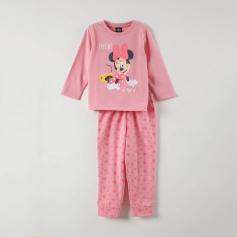 Conjunto Pijama Buzo Niña Minnie Hello! Rosado Disney-0