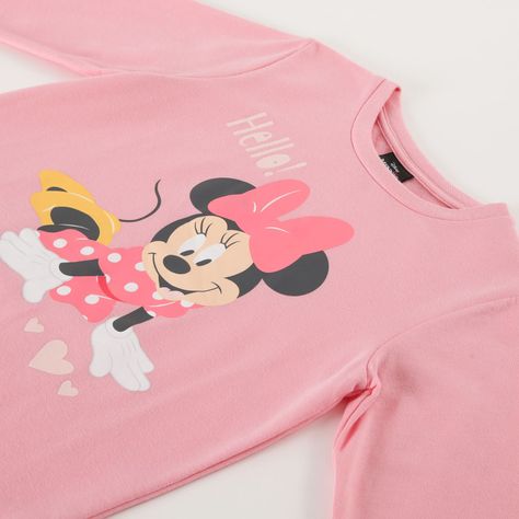 Conjunto Pijama Buzo Niña Minnie Hello! Rosado Disney-1