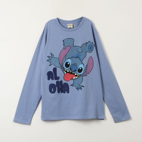 Polera Manga Larga Niño Lilo & Stitch Crazy Azul Disney-0