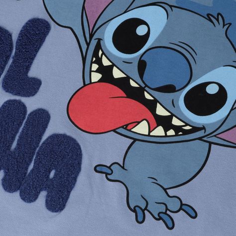 Polera Manga Larga Niño Lilo & Stitch Crazy Azul Disney-1