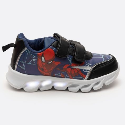 Zapatilla Con Luces Niño Accion Spiderman Azul Marvel-0