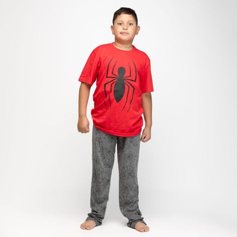 Pijama Niño Spiderman Aracnido Rojo Marvel-0