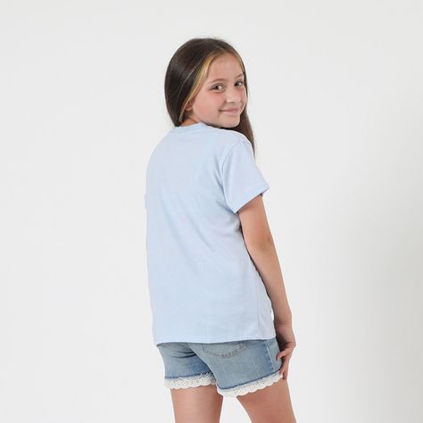 Polera Manga Corta Niña Lilo y Sitch Celeste Disney-1
