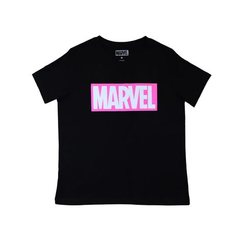 Polera Mujer Logo Negro Marvel-2
