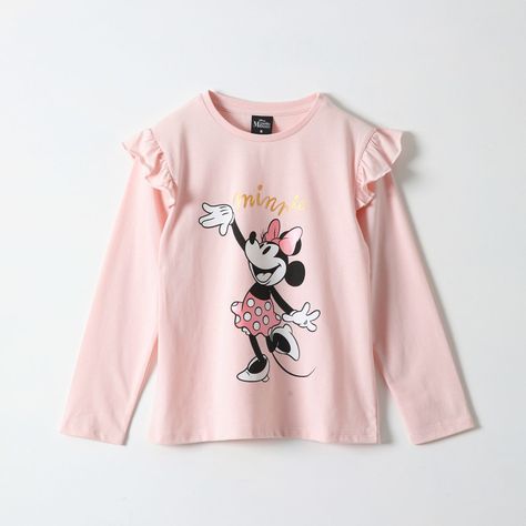 Polera Manga Larga Niña Minnie Cozy Rosado Disney-0