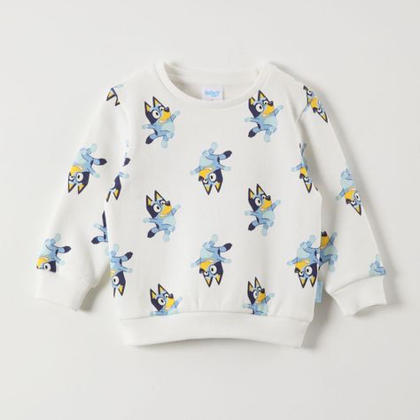 Poleron Cerrado Niño Dancing Blanco Bluey-0