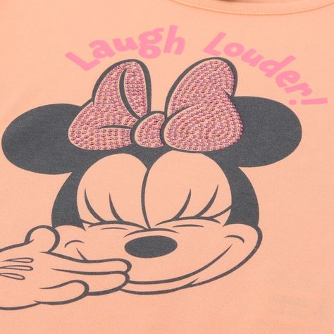 Polera Manga Corta Niña Minnie Damasco Disney-1