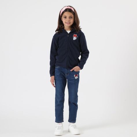 Jeans Niña Minnie Logo Azul Disney-0