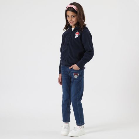 Jeans Niña Minnie Logo Azul Disney-1