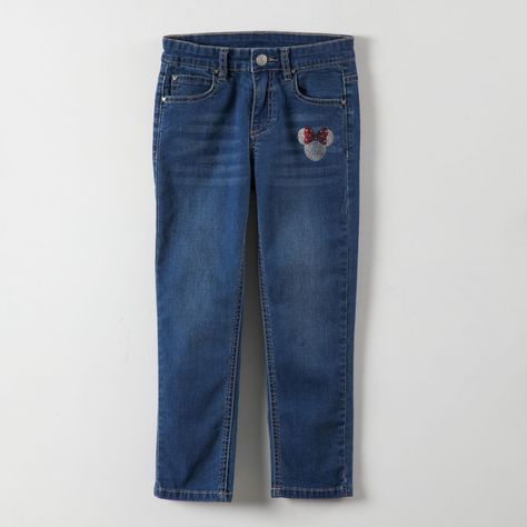 Jeans Niña Minnie Logo Azul Disney-3